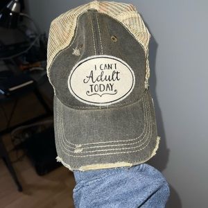 I can’t adult today baseball trucker hat
